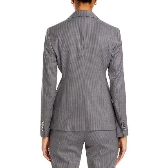 NEW $545  BOSS Jabielle Women's  Pinstripe Virgin Wool Blazer Jacket Suiting 10 - Picture 5 of 11